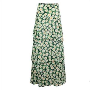 AFRM Sabine Tiered Maxi Skirt Spring Daisy S